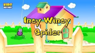 Incy Wincy Spider Nursery Rhyme and kids action songs by Kidzrhymes [upl. by Aliza]