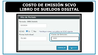 Costo de emisión SCVO libro de sueldos digital [upl. by Tarsuss]