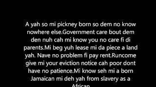 Vybz Kartel Poor People Land lyrics [upl. by Innor]