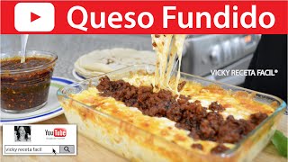 QUESO FUNDIDO  Vicky Receta Facil [upl. by Yrogreg933]