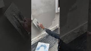 How to Do the Wall Skim Coating Work  Construction Work short shortsvideos [upl. by Devondra]