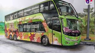 Speed Drawing quotGambar Bus DD Double Decker Realisquot dadingtimur [upl. by Ellevart360]