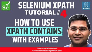 Selenium XPath Tutorial 4  XPath Contains Function with Examples [upl. by Onilegna]