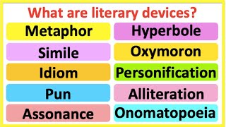 LITERARY DEVICES  Learn about literary devices in English  Learn with examples  Figure of speech [upl. by Schwarz]