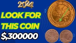 LOOKS FOR THIS COIN 🪙 MARKET VALUE THREE MILLIONS EURO ONE CENT 2002D AND 2004 D [upl. by Adnileb]