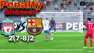 Penalty shutout Liverpool vs Barcelona 2782 FC mobile 24  game play [upl. by Aicilra92]