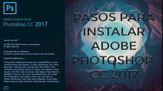 PASOS PARA INSTALAR PHOTOSHOP CC 2017 [upl. by Higinbotham]