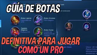 GUIA DE BOTAS CUAL COMO Y CUANDO USARLAS el secreto jamás contado para ser un pro MOBILE LEGENDS [upl. by Hunger]