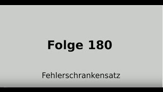 Fehlerschrankensatz Differenzialrechnung Folge 180 [upl. by Aerdnat]