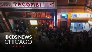 Long lines for Michelinstarred tacos in Chicagos Wicker Park neighborhood [upl. by Sephira]