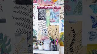 Morning art plays in my little corner artjournal artjournaling artcorner artstudio [upl. by Julis]