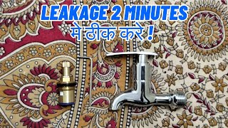 SSBrass Tap Leakage Repair  Spindle Change Karne Ka Tarika  How To Replace Bib Cock Spindle [upl. by Puto]