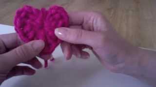 TUTO  Comment faire un coeur au crochet [upl. by Atirahs]