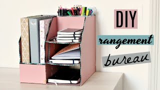 DIY rangement en carton pour les fournitures de bureau [upl. by Day]