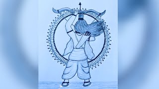 Lord Shree Ram Mandala Art  Easy Bhagwan Ram pencil sketch  Ayodhya Ram ji drawing stepbystep [upl. by Siwel]