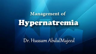 HYPERNATREMIA Calculations and Correction [upl. by Nwadal]