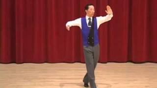 Gold Slow Foxtrot  Bounce Fallaway and Weave Ending Ballroom Dance Lesson [upl. by Morentz]