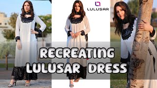 Lulusar dress recreation in low budget  Merium Pervaizs VIRAL dress  PART 2  Mehreen Riz  VLOG [upl. by Elyn]