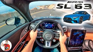 The 2023 MercedesAMG SL 63 is NOT Your Grandpa’s SL POV Drive Review [upl. by Aikehs449]