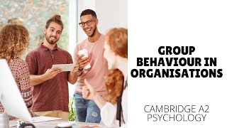 Group Behaviour in Organisations  Organisational Psychology Cambridge A2 Level 9990 [upl. by Maxima726]