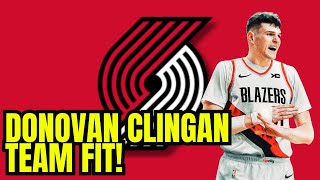 Donovan Clingan to the Portland Trail Blazers  NBA draft pick reaction and player breakdown [upl. by Revilo]