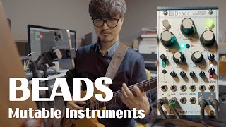 Ambient Guitar with Beads Mutable Instruments module Delay Tremolo… 한글자막 [upl. by Eilsew]