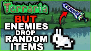 Terraria BUT Enemies Drop Random Items [upl. by Dressel]