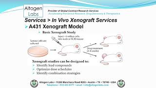 Altogen Labs A431 Xenograft Service Melanoma [upl. by Ida]