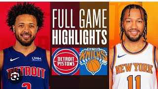 PISTON VS KNICKS FULL GAME HIGHLIGHTS  NOV 1 2024 [upl. by Rinum263]