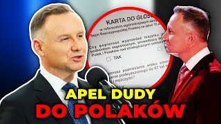 Duda wygłosił orędzie nagle wspomniał o referendum quotMówić zdecydowane niequot [upl. by Alegnat546]