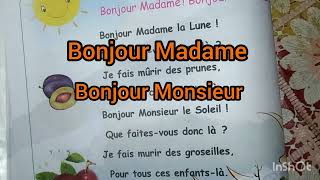 Bonjour Madame Bonjour monsieur للسنة الثالثة إبتدائي [upl. by Menashem]