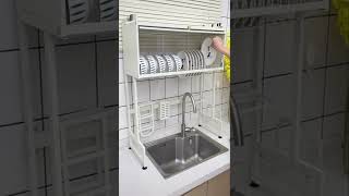 Over The Sink Dish Drying Rack Multifunctional Dish Rack for OverSink Use [upl. by Aonehc214]