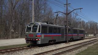 Cleveland RTA Rapid Transit Green and Blue Lines in Shaker Heights [upl. by Sykleb]