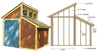 Clerestory Roof Shed Plans For 10x10 Storage Building [upl. by Allanson]