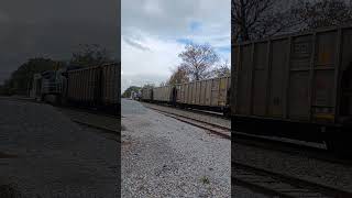 S04E196 Conrail Heritage Unit Pushes Up the Rear on a Coal Train [upl. by Reitrac855]