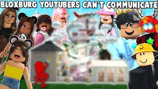 9 BLOXBURG YOUTUBERS BUILD but CANT COMMUNICATE [upl. by Urissa]