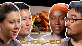 Chopped Gefilte Fish Hen of the Woods Cookie Dough  Full Episode Recap  S7 E9  Food Network [upl. by Aznerol278]