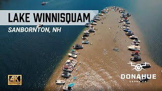 Lake Winnisquam 4K Drone Footage  New Hampshire Drone Shots  4K Drone Shots of NH Lake amp Boats [upl. by Aissatan]