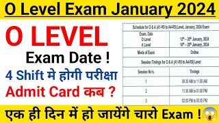 O LEVEL Exam Date January 2024 ll Official Notice ll ahamadtechnology [upl. by Aivyls]