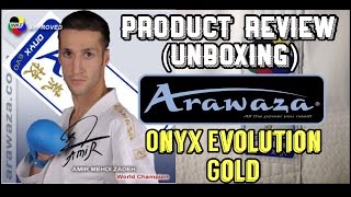 Product Review Arawaza Onyx Evolution Gold Kumite KarateGi unboxing [upl. by Debo]