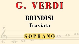 Verdi  Brindisi da La Traviata Spartito per Soprano [upl. by Kelson]