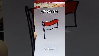 Berkibarlah benderaku 🇮🇩🥰 shortsdrawing [upl. by Pierson]