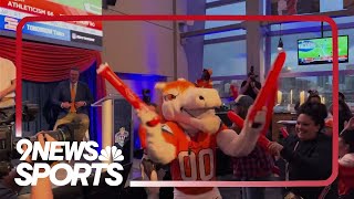 Bo Nix drafted by Denver Broncos Watch party reacts to 12th pick in 2024 NFL Draft [upl. by Auburta]