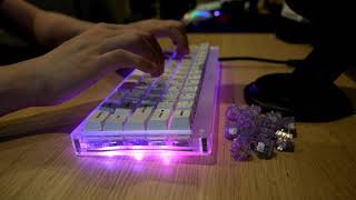 Switch Couture Electrotype 60 Lavender Typing Sounds [upl. by Soisinoid]