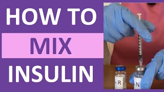 How to Mix Insulin NPH and Regular Insulin Nursing  Mixing Insulin Clear to Cloudy [upl. by Ettena]