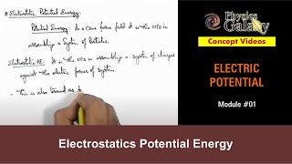 Class 12 Physics  Electric Potential  1 Electrostatics Potential Energy  For JEE amp NEET [upl. by Ettigirb]