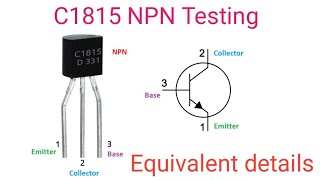 C1815 NPN transistor 150mA 60V [upl. by Nyrmac]