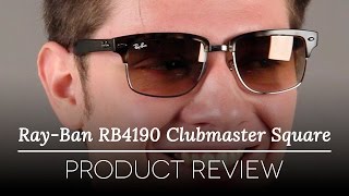 RayBan RB4190 Clubmaster Square Sunglasses Review [upl. by Rratsal23]