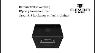 Inductie fornuis met afzuiging 90 cm recirculatie met plasma filter  unieke werking gedemonstreerd [upl. by Cheri]