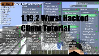 Tutorial How to get The Wurst hacked client for Minecraft 1192 [upl. by Anitan]